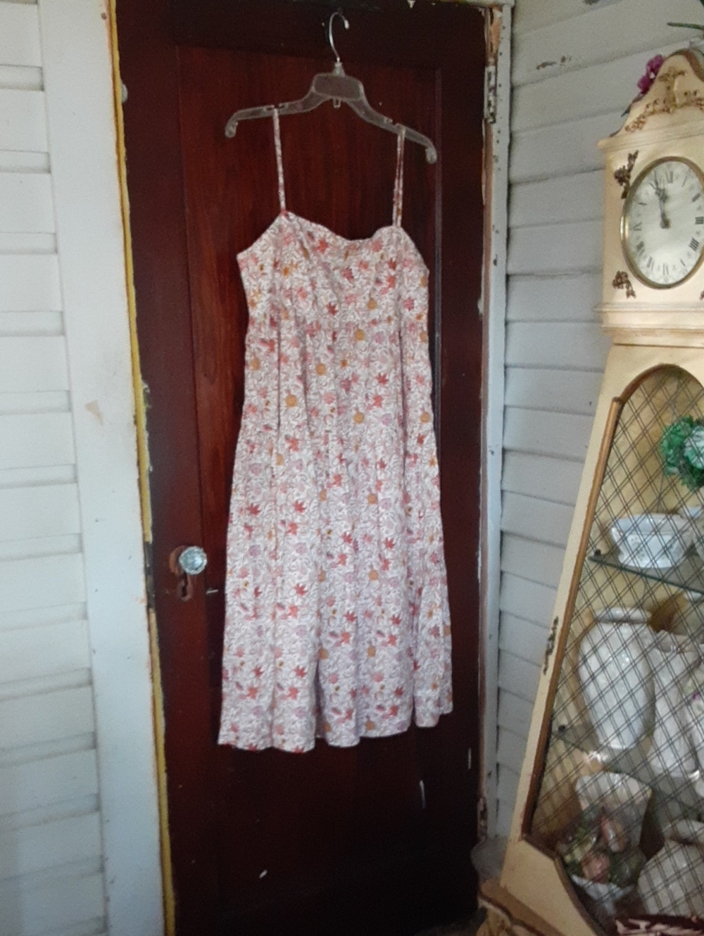 J. Crew Liberty-Fabric Floral Midi Dress in Pink and Coral Sz 14